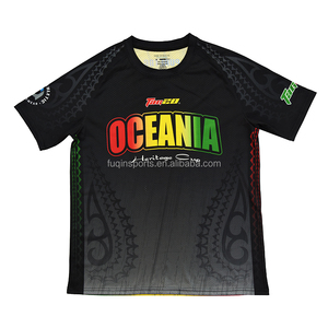 T-shirt personnalisé FQ pour hommes, style aborigène australien, en polyester, avec impression, étiquette tactile, maille respirante, sublimation, haut de <span class=keywords><strong>performance</strong></span> pour l'entraînement - Product Image 4