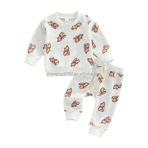 Vestiti del bambino ragazzo 2T vestito <span class=keywords><strong>per</strong></span> bambini di alta qualità ragazzi maglione orsetto pantaloni lunghi casuali abbigliamento 2 pezzi abiti <span class=keywords><strong>per</strong></span> <span class=keywords><strong>neonati</strong></span> - Product Image 1