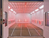 Cabine de peinture automobile certifiée CE QX1000 avec chauffage infrarouge - Cabine de peinture professionnelle pour atelier avec débit d'air de 25000 m³/h