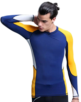 LYWISH Rash Guard pour homme en nylon et spandex anti-UV, vêtements de surf et de natation, Rash Guard imprimé personnalisé, vêtements de sport à manches longues