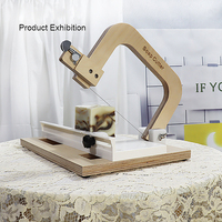 Grande table de découpe de savon professionnelle en bois faite à la main, machine de découpe de fil DIY, couteau de découpe réglable, coupe-savon en barre