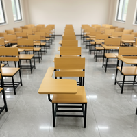 Chaise de classe pliable en bois avec table intégrée et tableau d'écriture pour étudiants – Fournisseurs de mobilier scolaire moderne