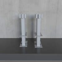 Pied d'ancrage robuste Kaiteng Q355B en acier au carbone haute résistance pour fondation en béton, conforme OSHA, stabilité garantie