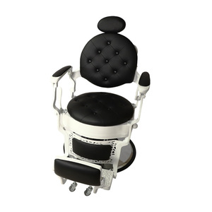 Fauteuil de Barbier Rétro Personnalisé en Cuir Huilé – Utilisation Commerciale en Salon, Pivotant, Inclinable, Réglable en Hauteur pour Salon de Coiffure - Product Image 5
