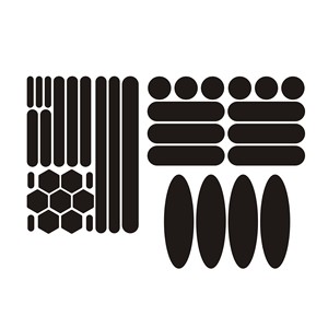 Autocollants hexagonaux noirs en nid d'abeille hautement réfléchissants, décalcomanies de sécurité nocturne, ruban de protection anti-rayures <span class=keywords><strong>pour</strong></span> <span class=keywords><strong>casque</strong></span> de moto et vélo - Product Image 5