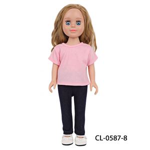 T-shirt uni pour poupée de <span class=keywords><strong>18</strong></span> pouces, vêtements pour poupée américaine de 43 cm, vente chaude - Product Image 4