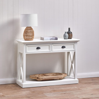 Combohome Home Furniture Table console européenne classique vintage en bois 2 tiroirs pour salon entrée couloir