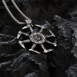 Men's Stainless Steel <b>Cross</b> Pendant Necklace Vintage Viking Slavic Style Geometric Asymmetry Design Gift Jewelry - Product Image 1