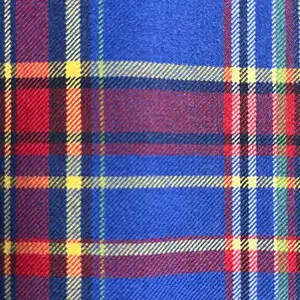 Tela escocesa de lana 100% poliéster, tejido de lana de tartán, estilo inglés