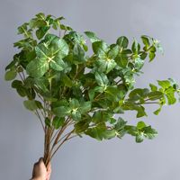 Semprotan Daun Mint Buatan Berkualitas Tinggi, Daun Buatan, Batang Tanaman Hijau Buatan untuk Bunga Buatan Dekorasi Pernikahan