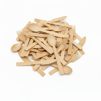 Fourchette, cuillère et couteau en bambou biodégradables et écologiques, couverts en bambou jetables