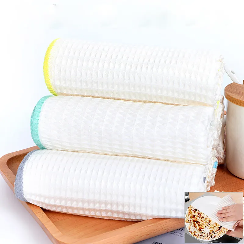 Household Strong Water Absorption tea Cleaning Cloth dish Polyester kitchen towel for kitchen