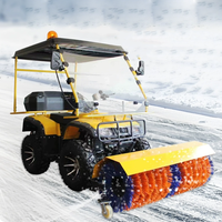 Livraison Gratuite Souffleuse à Neige Motorisée Lutong 25HP 460kg avec Grande Roue, Brosse à Rouleaux et Engrenage, Pelle à Neige Automatique