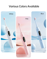 Nouvelle brosse à dents électrique sonique intelligente V3 avec écran d'affichage numérique, auto-nettoyante, poils doux, étanche IPX7