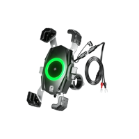360 verstellbarer Fahrrad-Motorrad-Telefon halter mit 15-W-Wireless-Ladegerät Neues Design Lade halterung für Motorrad zubehör