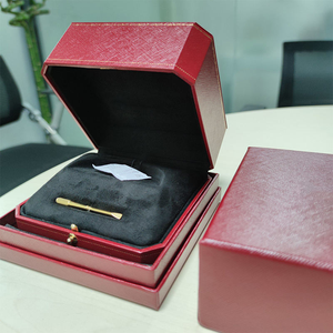 Factory Direct Famous <b>Red</b> Brand Jewelry Box For Women Luxury Gift Packaging Bangle <b>Bracelet</b> Ring Box Full Set With Accessories - Product Image 4
