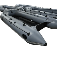 Bateau pneumatique de sport léger en PVC épais de 1,2 mm SD450 pour 8 personnes, idéal pour la dérive