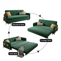 Sofá futón multifunción convertible moderno, muebles de cama extraíbles, sofá cama plegable con almacenamiento