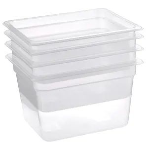 1/2 2 1/2inch Depth Translucent Food Pan Polypropylene Plastic PP Gastronorm Container GN Food Pan