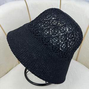 Sombrero de Paja <span class=keywords><strong>para</strong></span> <span class=keywords><strong>Mujer</strong></span> con Logotipo Personalizado, Tejido <span class=keywords><strong>a</strong></span> Crochet, Diseño Calado, <span class=keywords><strong>para</strong></span> Playa o Pesca - Product Image 3
