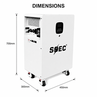 Système solaire hors réseau SOEC 8 kWh tout-en-un avec batterie LiFePO4, BMS intelligent, équilibreur actif, surveillance WiFi, 4500 W pour utilisation agricole