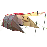 Tente tunnel de camping portable pliable grande capacité UPF 50+ imperméable pour moto, trois saisons, en polyester, double personne