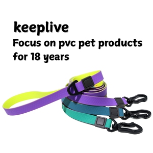 Tali hewan peliharaan, tali anjing jaring sarang lebah PVC tahan lama, nyaman dan tahan air, Harness berjalan bebas kusut dan mewah, gaya sederhana - Product Image 2