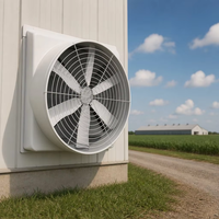 Ventilateur de ventilation en fibre de verre résistant à la corrosion, ventilateur FRP avec 6 pales en alliage et moteur BLDC pour bâtiments agricoles
