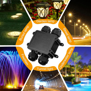 Boîtier de jonction étanche 4 voies en plastique pour extérieur, bloc de terminaison de câblage pour <span class=keywords><strong>jardin</strong></span>, rue, <span class=keywords><strong>fontaine</strong></span>, tunnel, lampe sous-marine - Product Image 1