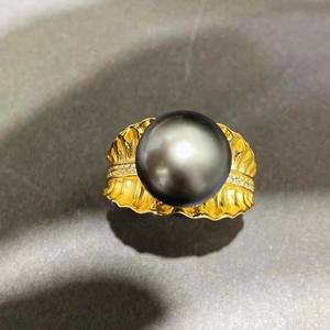 Anillo de Plata S925 con Perlas DIY 10523, Joyería Moderna y Elegante con Cuentas Redondas de 8-10 mm, Técnica de Incrustación con Garra, Base Vacía - Product Image 2