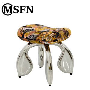 MSFN оригинальный дизайн сотня птиц из нержавеющей стали основание табурет Полированная зеркальная отделка для достойных Instagram гостиных в отеле - Product Image 1