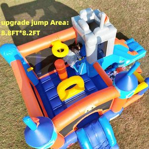 Château gonflable avec obstacles, toboggan double, piscine à balles, <span class=keywords><strong>panier</strong></span> <span class=keywords><strong>de</strong></span> <span class=keywords><strong>basket</strong></span> pour fête en plein air, <span class=keywords><strong>jouet</strong></span> <span class=keywords><strong>de</strong></span> piscine, cour - Product Image 5