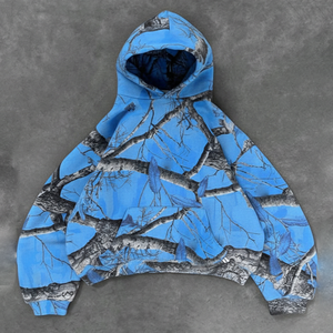 Felpa con Cappuccio <span class=keywords><strong>Camo</strong></span> Deadwood Personalizzata con Stampa DTG Integrale, Design Oversize con Strass per Uomo - Product Image 4