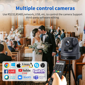 Zoom optique 20x POE pris en charge 4K/30fps PTZ pour HDMI USB LAN église réunion suivi automatique caméra de conférence pour haute qualité Vid - Product Image 6