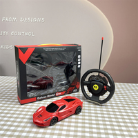 Enfants cadeau d'anniversaire à piles volant télécommande véhicule jouet en plastique jaune rouge Rc voiture de course pour les enfants