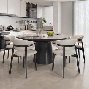 Ensemble <span class=keywords><strong>de</strong></span> table et <span class=keywords><strong>chaises</strong></span> <span class=keywords><strong>de</strong></span> salle à manger en marbre et bois, moderne, extensible, pliable, rond, <span class=keywords><strong>de</strong></span> luxe, 4, 6, <span class=keywords><strong>8</strong></span> places, designs <span class=keywords><strong>de</strong></span> meubles pour salon - Product Image 5