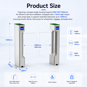 Barrière pivotante à reconnaissance faciale avec lecteur de carte RFID, contrôle d'accès, anti-collision, pour bureaux d'entreprise - Product Image 4