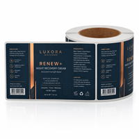 Étiquettes personnalisées pour cosmétiques, autocollants imperméables en feuille d'or/rose/cuivre pour bouteilles et pots, emballages de crèmes réparatrices/huiles essentielles, étiquettes pour soins de la peau