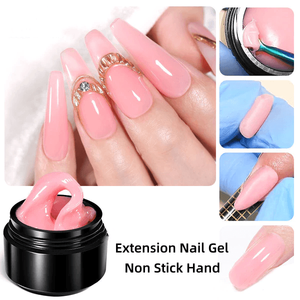 Label privé <span class=keywords><strong>argile</strong></span> solide 3D dure <span class=keywords><strong>rose</strong></span> naturel clair doux extension non collante non essuyable 5 en 1 Uv/Led gel pour ongles pour ongles - Product Image 4