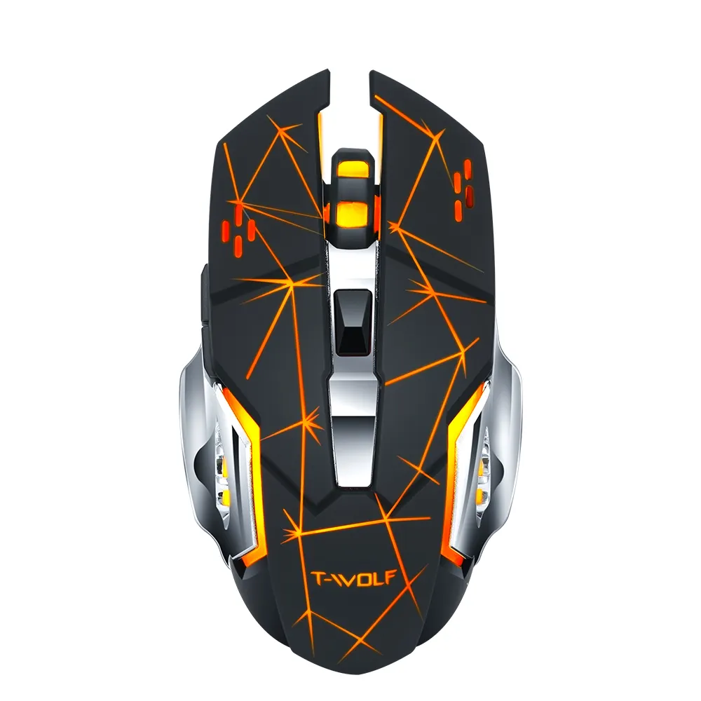 Thunderwolf Q13B dual mode of 2.4gh wireless mouse and blueteeth mouse ABS plastic fashionable game mice rechargeable mouse