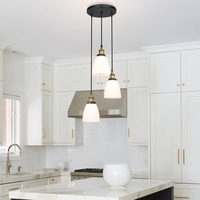 Haute qualité 3 têtes intérieur cuisine comptoir lampe suspendue éclairage Led décoratif minimaliste suspension pour Bar Table à manger