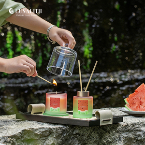 Diffuseur de parfum en verre dégradé pastel <span class=keywords><strong>à</strong></span> <span class=keywords><strong>la</strong></span> pastèque, marque privée |   Diffuseur de parfum personnalisé avec 120 ml d'huile essentielle pour <span class=keywords><strong>la</strong></span> promotion de <span class=keywords><strong>la</strong></span> marque - Product Image 5