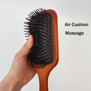 पेशेवर पर्यावरण के अनुकूल लकड़ी बांस बाल ब्रश खोपड़ी मालिश और अलग-अलग मालिश कुशन ब्रश लेजर प्रकार के बाल कंघी - Product Image 5