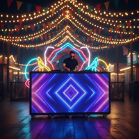 P2.5 GOB Écran vidéo mural portable et pliable pour table de DJ, idéal pour les événements en boîte de nuit, sur scène ou en club musical