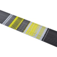 Flèches en carbone jaunes VAP V1, diamètre intérieur 4,2 mm, spine 350-900, rectitude ± 0,003 pouces