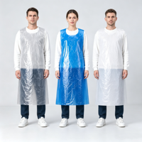 Tablier jetable extra large en PE, épais, imperméable, résistant à l'huile et anti-déchirure pour cuisine, restaurant, salon