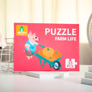 Boîte en carton personnalisée en gros avec impression laminée, puzzles unisexes de 101 à 500 pièces - Product Image 2