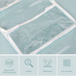 5-<b>shelf</b> Clear Window Pvc Pocket Wall Mount Hanging Over the Door Bag Storage Organizer - Product Image 5