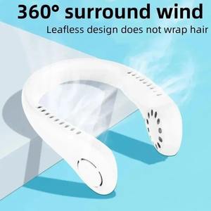 2024 1200mAh New Mini <b>Neck</b> Mounted Fan Portable Bladeless <b>Neck</b> Rechargeable Air <b>Cooler</b> 3 Speed Mini Summer Sports Fan Outdoor - Product Image 3