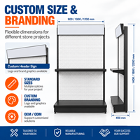 Support d'affichage métallique personnalisé pour outils avec panneau de marquage pour la promotion de produits d'outillage électrique et l'affichage en magasin